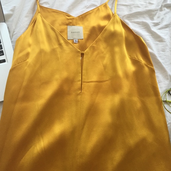 Silk gold dress