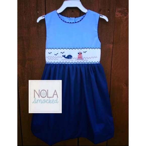 🐳Whale smocked dress