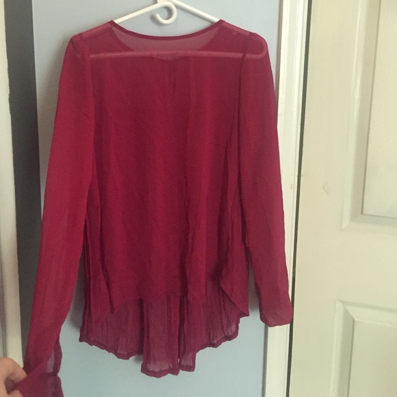 Dark red blouse
