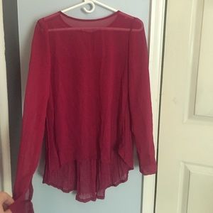 Dark red blouse