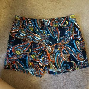 Banana Republic multi-colored paisley shorts.