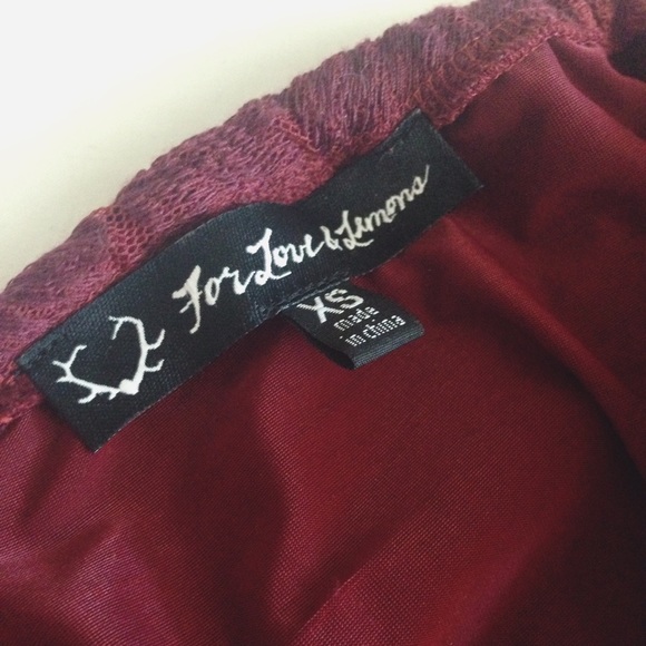 ♡ FOR LOVE & LEMONS ♡ Crimson Sangria Dress - Picture 3 of 4