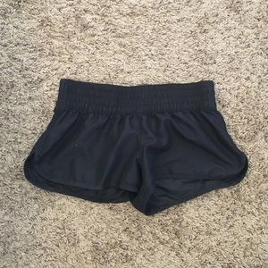 Black running shorts