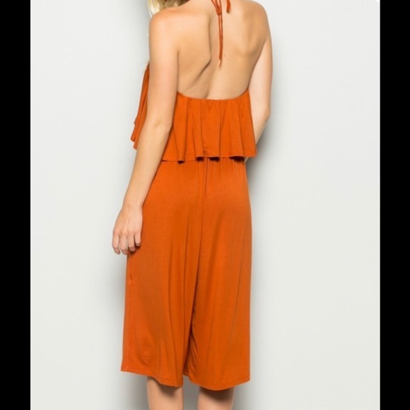M size Amber Color Halter Top Jumpsuit - Picture 2 of 3
