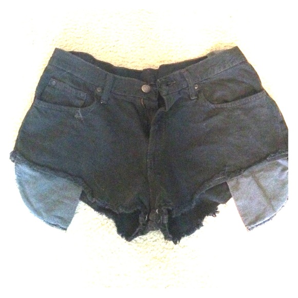 Cheeky Black Denim Shorts