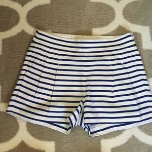 Navy and white stripped shorts