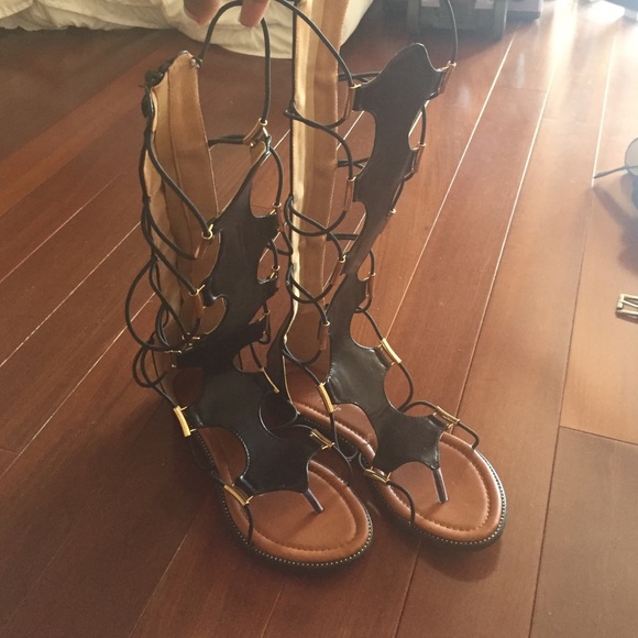 Black zip up gladiators