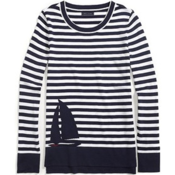 Tommy Hilfiger Striped Sailboat Sweater