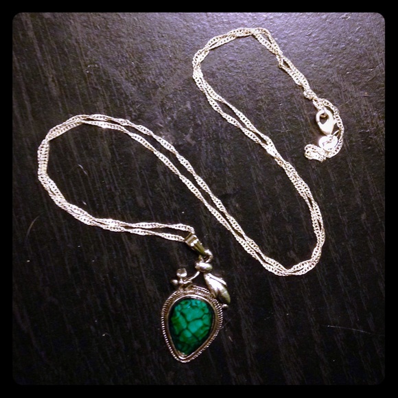 Sweet Little Teal Pendant Necklace