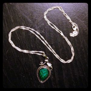 Sweet Little Teal Pendant Necklace