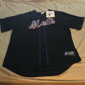 Men's Black Mets Baseball Jersey MLB NWT
