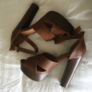Never worn, Charlotte Russe, size 6 wedges.