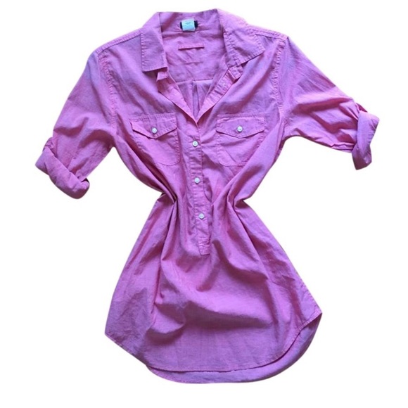 Dusty rose J. Crew shirt dress