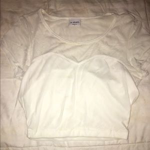 La hearts crop top
