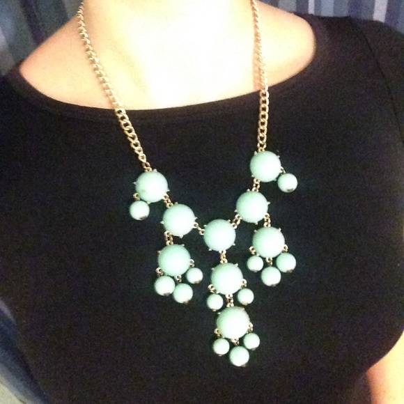 Mint Green Bakelite Bubble Necklace