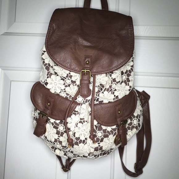 Cute floral lace backpack