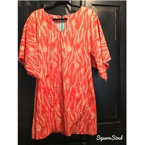 Ivy Jane Size XS Orange Featherprint Dress