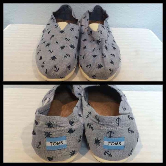 TOMS Nautical Oxford Men\'s Slip On Canvas Classics