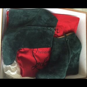 Christian Louboutin Belle Zeppa Suede Booties