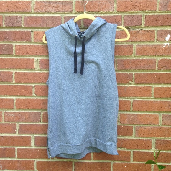 Sleeveless Forever 21 Gray Hoodie