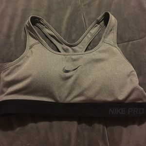 grey nike sports bra medium