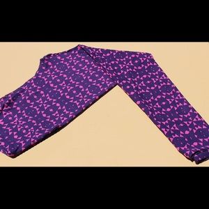 LuLaRoe TC Leggings Purple and Pink Geo