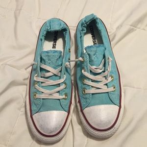Aqua blue Converse  All Star slip ons/MIA Booties