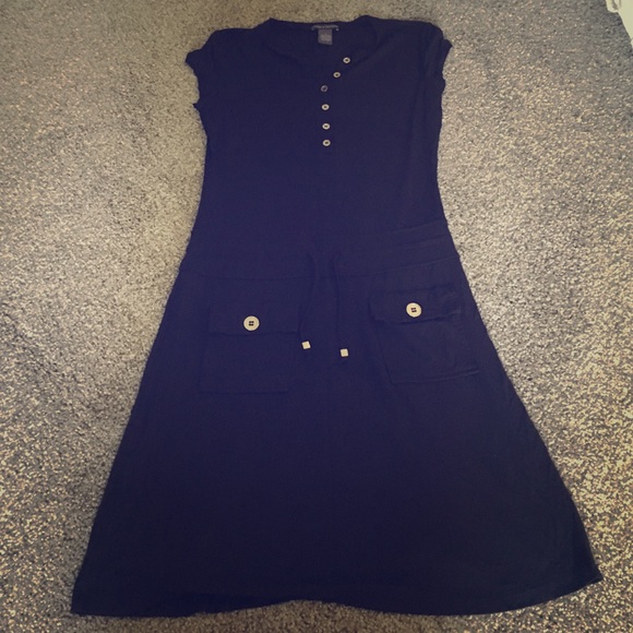 Navy summer minidress w/ buttons size 2