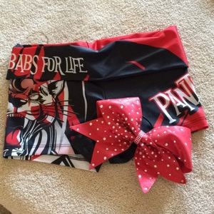 Panthers Bow and Spandex
