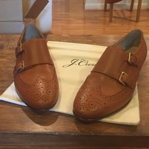JCREW Perforated Monk Strap Loafers