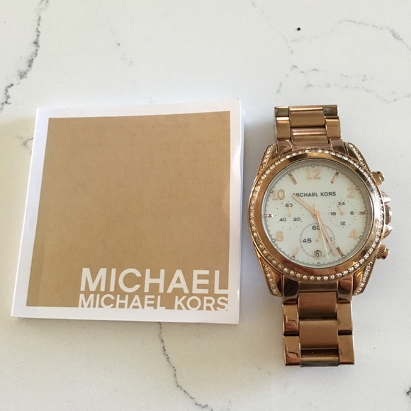 Michael Kors Rose Gold Watch with Pearl Face