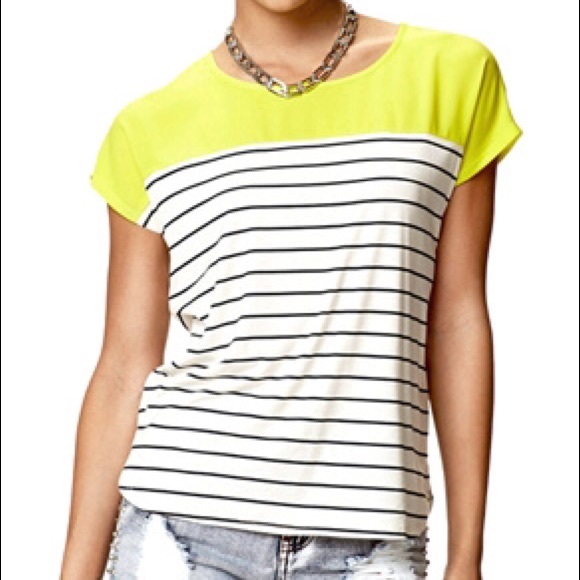 FOREVER 21 Striped Combo Tee - Picture 1 of 4