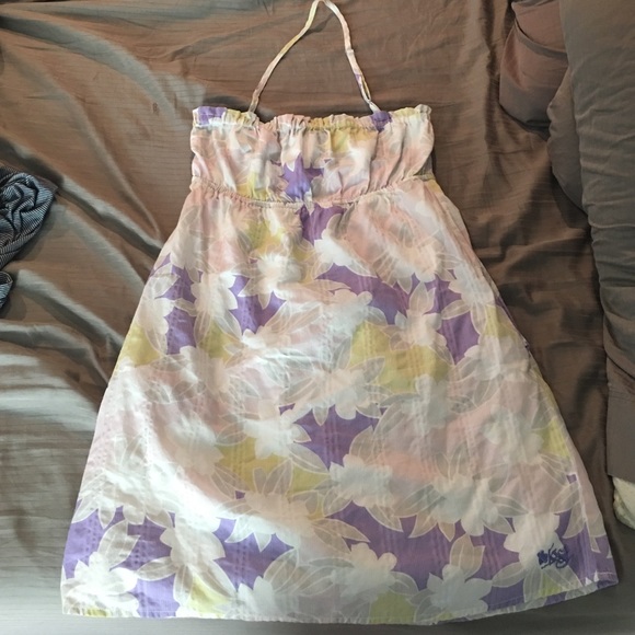 Halter floral print dress