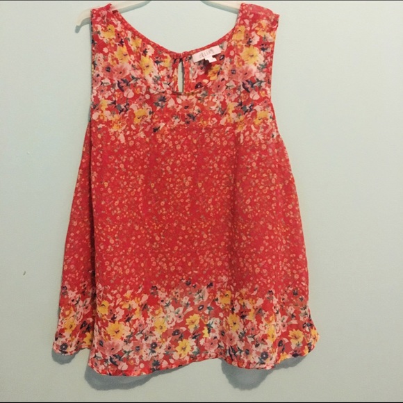 A floral blouse