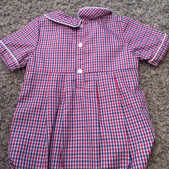 ⚓️"Anchors Away" BOYS smocked bubble - Picture 3 of 5