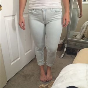 Blue/white stripped GAP jeggings