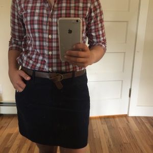 Corduroy navy J.Crew Skirt 6