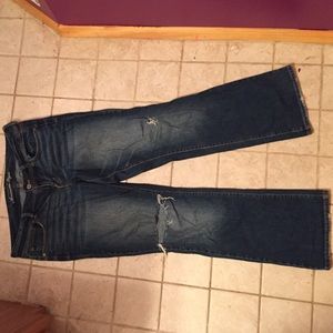Women's bootcut dark jeans