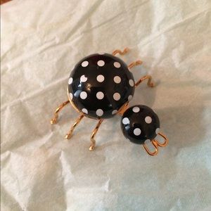 Betsey johnson black bug pin