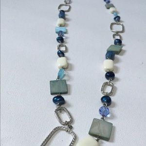 Lia Sophia Long Blue Necklace