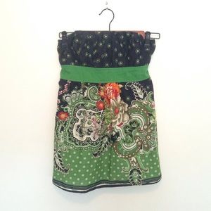 Strapless floral top