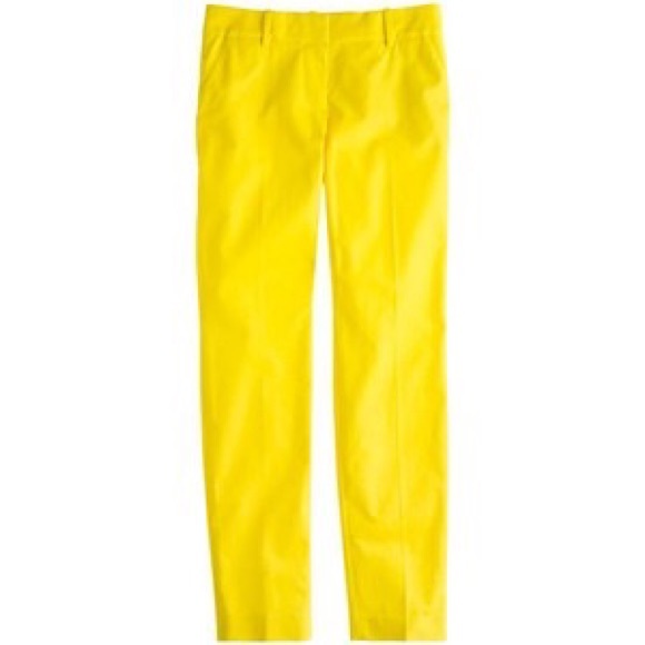 J. Crew Pants - J. Crew Cafe Capri yellow capri pants