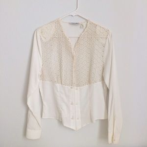 Enara Camise Blouse with Detailing Lace & Buttons