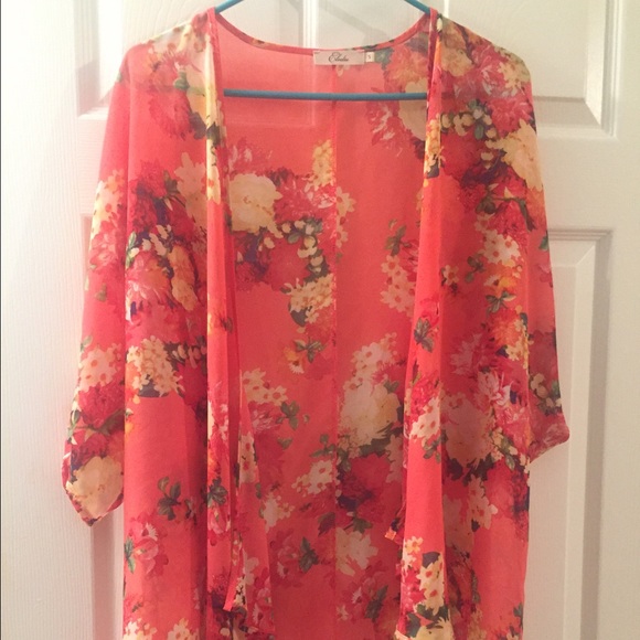 Coral kimono
