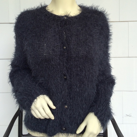 Teal Mohair Knit Sweater