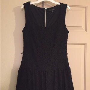 Black crochet style dress