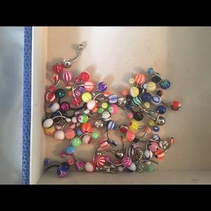 Belly button rings.