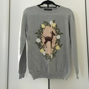 Deer Print Sweater