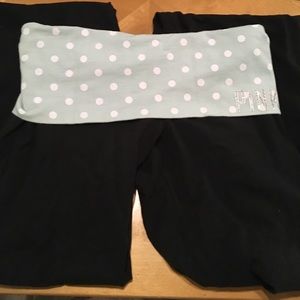 PINK YOGA fold over boot cut pants MEDIUM