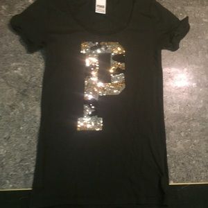 PINK bling tee XS